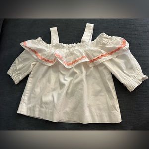 Janie and Jack White Cold Shoulder Top